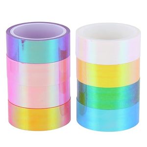 Cinta Adhesiva Decorativa Holográfica Arcoíris, Película Colorida OEM al por Mayor para Manualidades, Arte, Scrapbooking y Envoltura de Regalos - Product Image 4