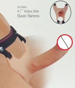 Realistic Penis Extender Hollow Strap-On Dildo Erectile Dysfunction Penis Extender For <b>Men</b> Enhanced Pleasure - Product Image 4