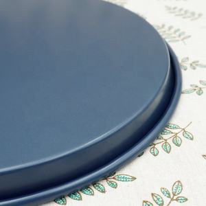 Plat à pizza de 12 pouces, plat à pâtisserie en acier au carbone antiadhésif, bonne performance de cuisson et facile à nettoyer - Bleu - Product Image 4