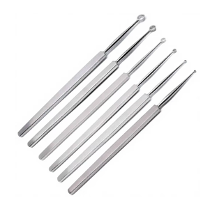 Ensemble de 6 curettes dermiques Fox en acier inoxydable pour l'élimination des lésions cutanées, chirurgie ORL et dermatologie par Numisma CE - Product Image 6