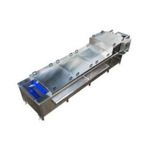 เครื่องลวกผักผลไม้แบบอัตโนมัติ ขับเคลื่อนด้วยมอเตอร์ เป็นมิตรต่อสิ่งแวดล้อม ผลิตจากสแตนเลส ใช้ได้หลายแรงดันไฟฟ้า สำหรับการแปรรูปแบบต่อเนื่อง - Product Image 4