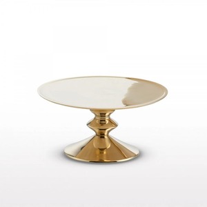 Round Gold Metal <b>Cake</b> <b>Stand</b> With Crystal Accents Non Toxic Hand Wash Only - Product Image 4