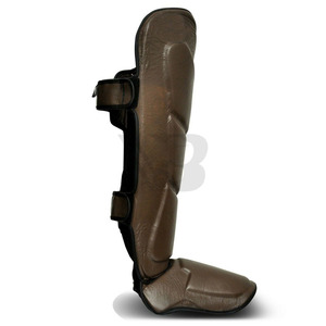 Protections de tibia pour boxe à usage professionnel, pour l'entraînement au MMA et au kick-boxing, avec logo personnalisé, design respirant et protection complète - Product Image 3