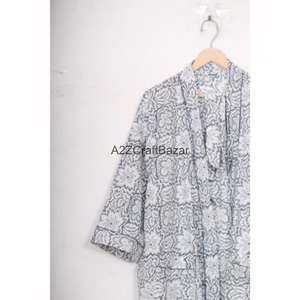 Camiseta de Manga Larga para Mujer, Hecha a Mano, 100% Algodón, Estampado Floral Digital, Cuello en V, Cierre con Cordón, Transpirable, para Todas las Temporadas - Product Image 3