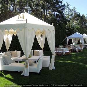 Gazebo de Jardín de Lujo para Exteriores con Elegantes Cortinas Drapeadas para Bodas, Eventos y Salas de Recepción - Product Image 3