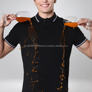 Chemise polo pour homme, coupe confortable, 100% coton, résistante aux taches et à l'huile, hydrofuge, motif uni, tricotée, livraison DDP - Product Image 5