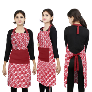 Premium High Quality 100% Cotton Disposable Printed Eco-Friendly Soft Washable Stylish <b>Kitchen</b> Chef <b>Apron</b> Kit - Product Image 3