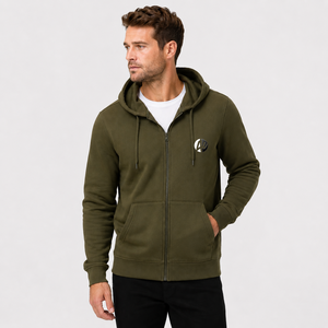 Sweat à capuche zippé pour homme, tendance, en tissu 100 % coton de qualité supérieure, chaud et respirant pour l'hiver, confort tout au long de la journée, idéal pour la mobilité. - Product Image 1