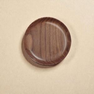 Assiettes à dîner en bois massif, ensemble de plateaux de service en bois naturel d'Inde, par F S International - Product Image 2