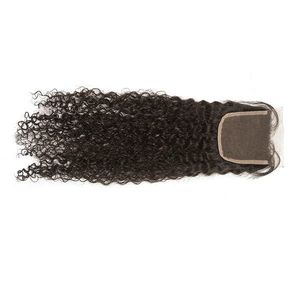 NAJIR HAIR <b>HUB</b> 4x4 HD Lace Closure Indian Remy Human Hair Wig Kinky Curl Pre Plucked 40gm Natural Black - Product Image 3