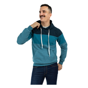 เสื้อฮู้ดผ้าฟลีซลายทางสไตล์สตรีทแวร์สำหรับผู้ชาย - Product Image 5