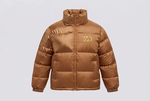 Veste d'hiver décontractée pour homme ZEDDISH, couleur unie, col montant, manteau matelassé chaud, fermeture éclair, veste matelassée moderne - Product Image 2