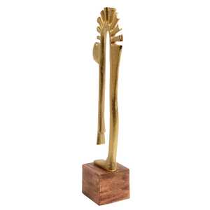 Jaffs Exports Handcrafted Gold Plated Aluminium Bending Men Sculpture Contemporary Art Decor Tabletop Display Eco-Friendly - Product Image 2