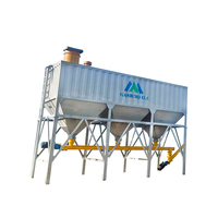 Réservoir de stockage horizontal de ciment de 100 tonnes, silo à poudre grande capacité pour centrale à béton, équipement de stockage de ciment en vrac et de cendres volantes