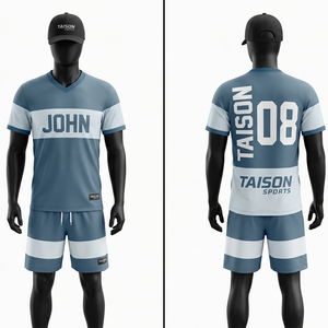 Tenue de handball pour hommes, 180 GSM, polyester interlock, ensemble avec panneaux latéraux rose et blanc, impression par sublimation, logo personnalisé, vêtements d'équipe - Product Image 3