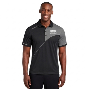 T-shirt personnalisé ODM pour homme, design décontracté, manches courtes, color-block, anti-plis, polyester/coton, logo imprimé sur le devant - Product Image 4