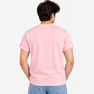 Men's Premium <b>Plain</b> <b>Pink</b> T-Shirt Soft Cotton Neck Half Sleeve Casual Summer Customizable High Quality Nexfit Athletics Quick Dry - Product Image 3