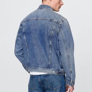 OEM <b>Mens</b> <b>Denim</b> Jean <b>Jacket</b> Casual Outwear Fall <b>Jacket</b> <b>Denim</b> Button up Coat Oversize <b>Denim</b> <b>Jacket</b> for <b>Men</b> acidwash fashion casual - Product Image 4