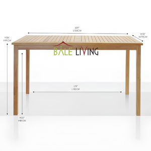 Table à manger en bois de qualité supérieure au design minimaliste moderne, parfaitement adaptée à une utilisation en intérieur et en extérieur. - Product Image 3