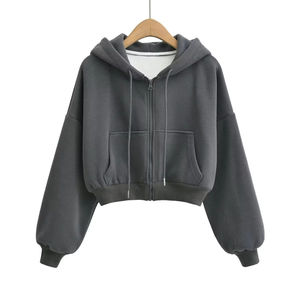 Front Logo Anti-Shrink Quick-Dry Women Clothing Winter Wear <b>Crop</b> <b>Top</b> <b>Hoodies</b> New Design Oem Service Women's <b>Crop</b> <b>Top</b> <b>Hoodies</b> - Product Image 3