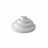 Base à gâteau ronde en plastique réutilisable Criscolor à quatre niveaux, tailles 10-40 cm, boîte de 24 pièces pour la décoration de gâteaux d'anniversaire