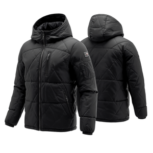 Chaqueta Acolchada Geométrica Premium para Hombre, Ropa de Calle de Invierno - Product Image 1