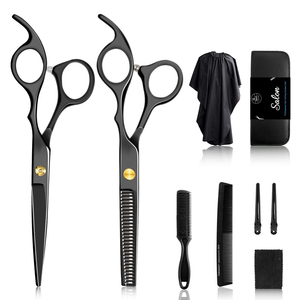 Ciseaux à effiler les cheveux en acier inoxydable, pour droitiers, légers, outil professionnel pour barbier et salon - Product Image 1