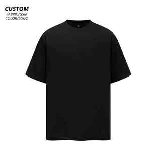 Camiseta de Verano para Hombre, de Moda, Tejido Grueso de 260g, Hilo Doble, Color Sólido, Manga Corta, Corte Holgado - Product Image 6
