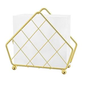 Support de serviettes en acier inoxydable doré pour comptoir de restaurant, décoration de bureau, porte-serviettes en métal doré pour table - Product Image 3