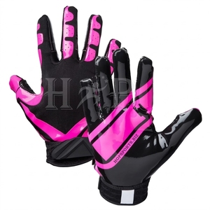 American Football Gloves Sticky Grip Receiver Gloves Printed American Football Receiver Gloves Private Label Custom Logo Design - Product Image 3
