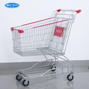 Carrelli della spesa / Carrelli per la spesa 150L Vietnam One Tech Carrello della spesa in rete di acciaio inossidabile, verniciatura a polvere blu, rosso - Product Image 5