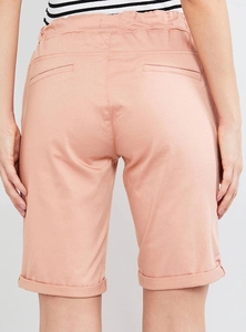 Shorts Oxford de Algodón Rosa para Mujer, Cintura Elástica con Cordón, Corte Regular Informal, Cintura Media, Color Sólido, Tejido Transpirable - Product Image 6