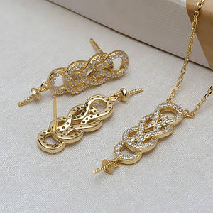 S925 Silver Pendant 7-13 Pearl Trendy Female Head Earnail Set Chain DIY <b>Jewelry</b> Accessories Including Empty <b>Tray</b> 3156 Series - Product Image 1