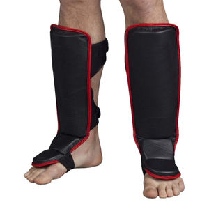 Protège-tibias en cuir microfibre pour entraînement d'arts martiaux, kick-boxing et MMA, directement de l'usine - Product Image 1