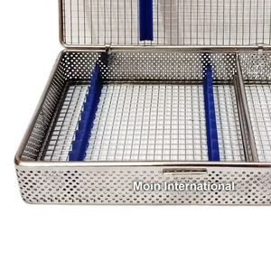 Premium Manual Surgical Wire <b>Mesh</b> Box with Divider Stainless Steel Medical Sterilization <b>Basket</b> for Surgical Instruments - Product Image 5