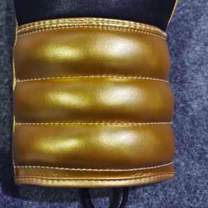 Guantes de Boxeo de Cuero Dorado, Completos, con Cierre en la Muñeca, Transpirables, Ligeros, Unisex, para Entrenamiento de Adultos - Product Image 2