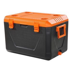Frigo portatile rigido da 63 QT con maniglie resistenti e portabicchieri, in materiale LLDPE rigido, isolamento da 15L - Product Image 1