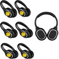 Système d'interprétation sans fil UHF RF998A pour l'Église, avec casques supra-auriculaires pour la traduction silencieuse, idéal pour les services religieux et les visites guidées