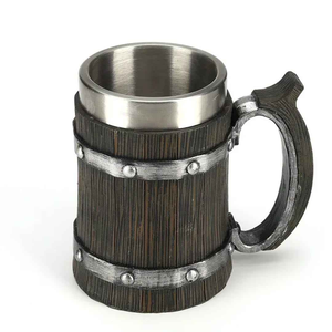 Nuevas Tazas de Cerveza de Estilo Americano Retro, Hechas a Mano con Madera de Acacia, Ecológicas, de Gran Capacidad, para Cerveza de Barril - Product Image 2