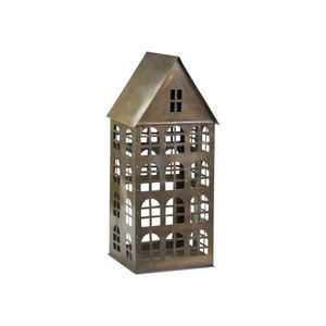 Wholesale Antique Style Antique Brass Metal Candle <b>House</b> Lantern <b>Tea</b> <b>Light</b> <b>Holder</b> Wedding Home Decor Christmas Accent Gift - Product Image 2