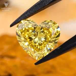 Diamante de Lujo en Forma de Corazón, Color Amarillo Intenso, Cultivado en Laboratorio, Certificado por IGI, Diamante Real de 2.00 Quilates, Claridad VVS/VS, para Joyería - Product Image 1