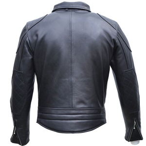 แจ็กเก็ตหนังสำหรับแข่งรถมีซิปคอตั้งกันลมกระเป๋าข้างปรับแต่งได้สำหรับมอเตอร์ไซค์ฤดูหนาว - Product Image 2