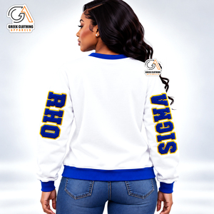 เสื้อผ้าสตรีแบบกรีก เสื้อสเวตเชิ้ต Sigma Gamma Rho Sorority คอกลม แขนยาว ผ้าฝ้ายถัก แห้งเร็ว ระบายอากาศได้ดี - Product Image 2