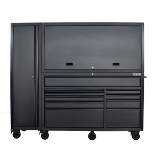 Matte Black Powder Coated Steel 10 Drawer Tool <b>Cabinet</b> Family keywords: for Garage Workshop Storage Use - Product Image 1
