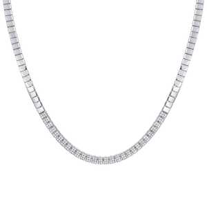 Collares de Eslabones de Diamantes en Oro Sólido de 10K, 14K, 18K, con Engaste Pavé, Corte Redondo, Diamantes Cultivados en Laboratorio, Minimalistas, de Lujo, Clásicos, de Alta Gama, Tipo Cadena y Gargantilla - Product Image 5
