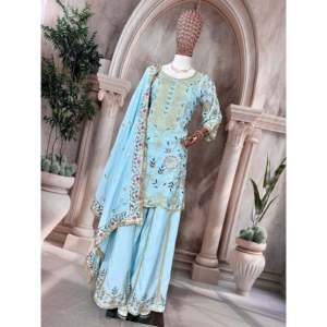 Belle fête porter haut et bas avec Dupatta Taille XL - Product Image 5