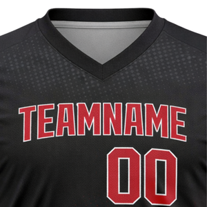Camiseta de Béisbol Sublimada Personalizada para Hombre, Diseño de Calavera Pirata en Negro y Rojo, Cuello en V, Uniforme de Equipo, Camiseta Deportiva, OEM al por Mayor - Product Image 5