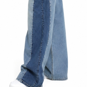Jean en denim à jambe large pour femme, taille haute, tissu doux, coupe décontractée, style tendance, tissu doux et confortable pour le port - Product Image 6