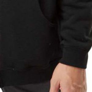 Black Sherpa <b>Lined</b> Zip Hooded Sweatshirt Heavyweight <b>Fleece</b> Hoodie Warm Full Zip <b>Jacket</b> Custom Logo Winter Casual Outdoor - Product Image 6