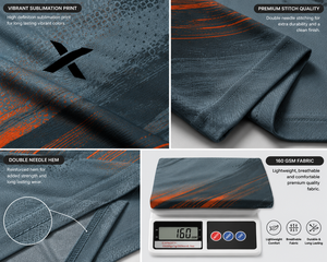 T-shirt de sport à séchage rapide pour homme X Sports City, manches courtes, imprimé géométrique, col rond, vêtements de sport, coupe régulière, été X - Product Image 4